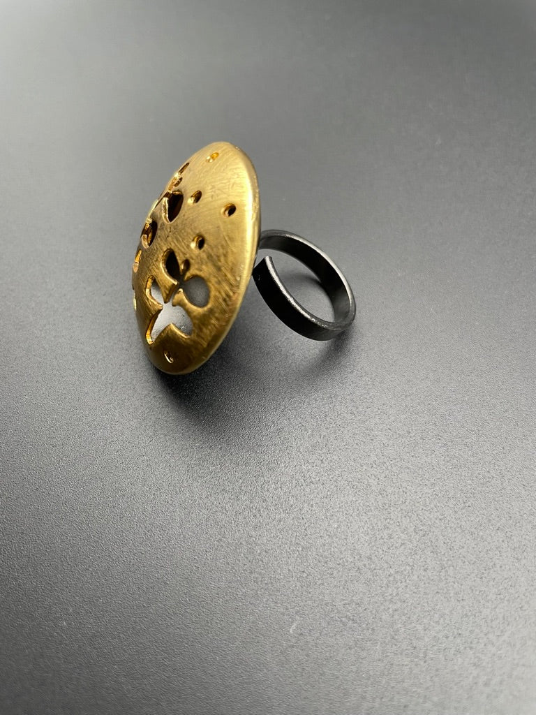 Botanical Bronze Cut-Out Ring by Theofilos
