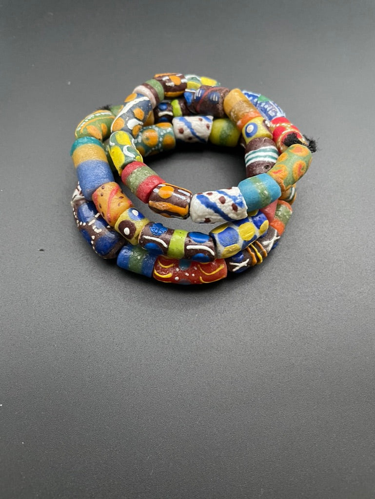Clay Bead African Bracelet-- regular size beads (style B)