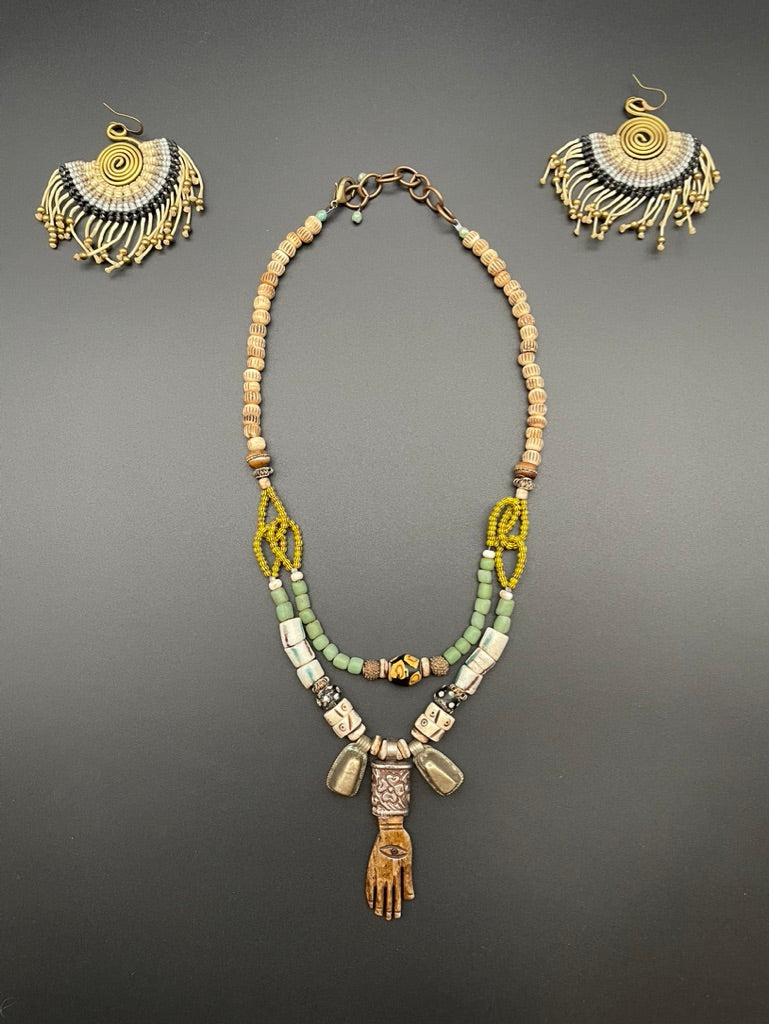 Hand Necklace by Heather Haase