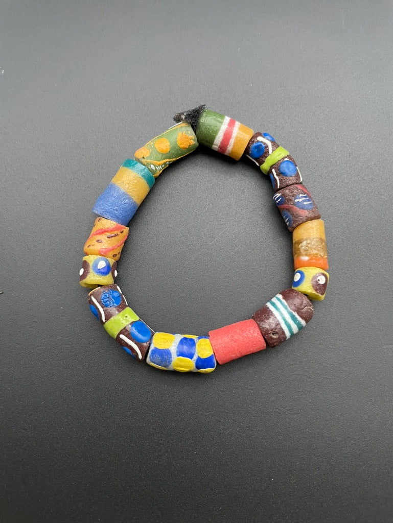 Clay Bead African Bracelet-- regular size beads (style B)