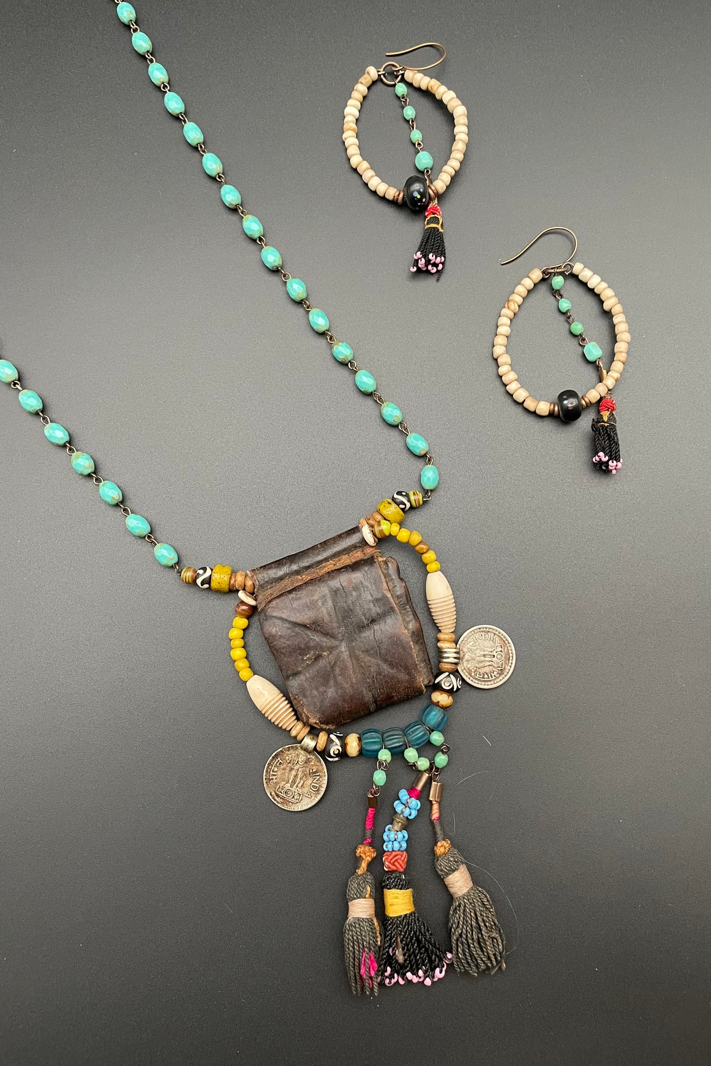 Ethiopian Prayer Pouch Necklace by Heather Haase