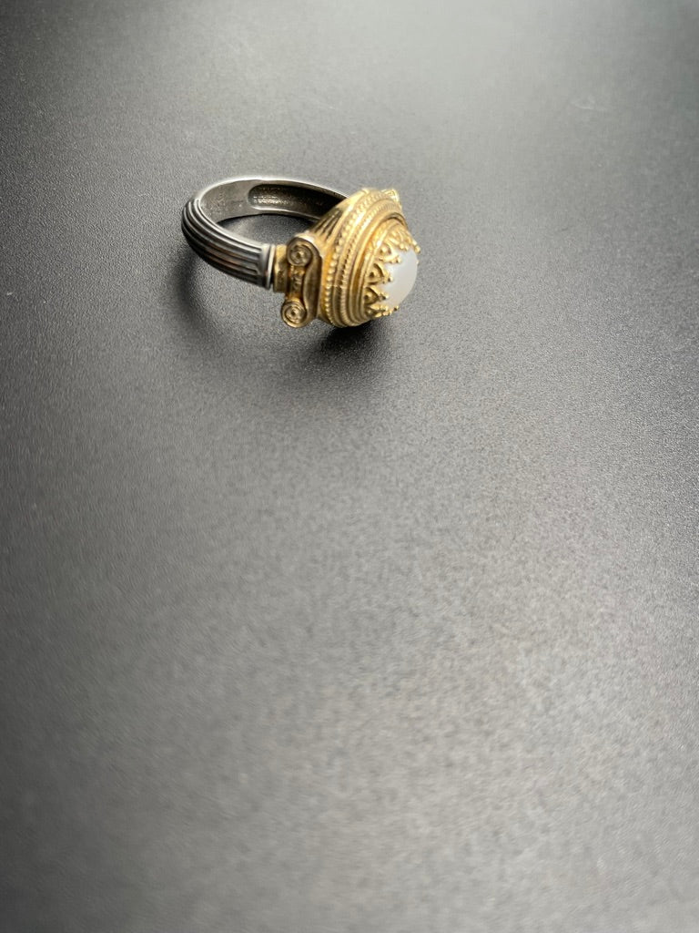 Classical Greek Pearl Ring