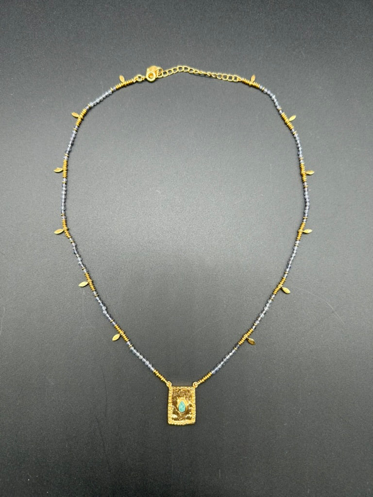 Tanzanite Medallion Necklace by Theofilos