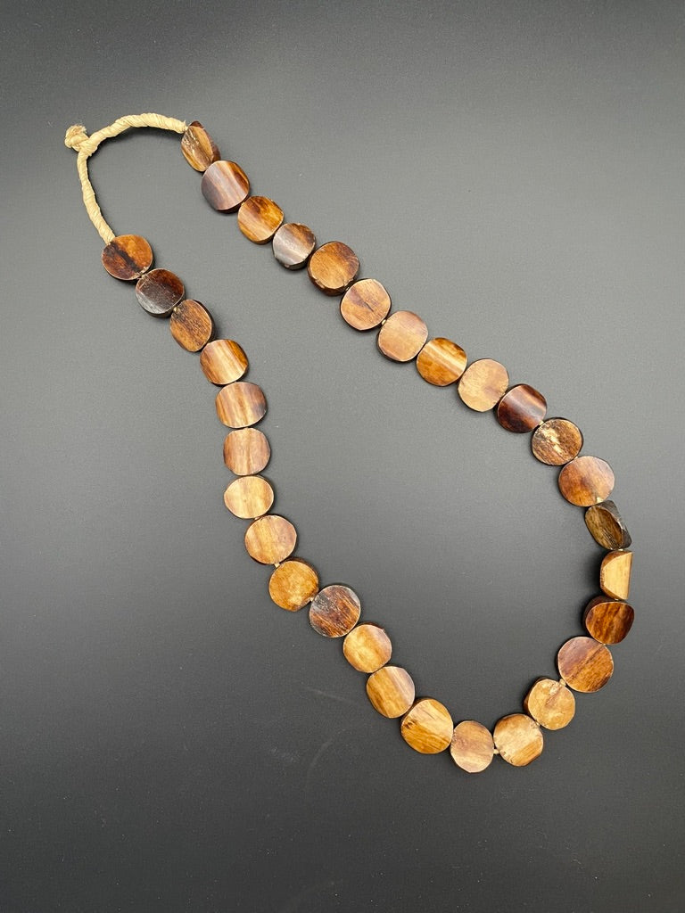 Organic Horn Disc Necklace