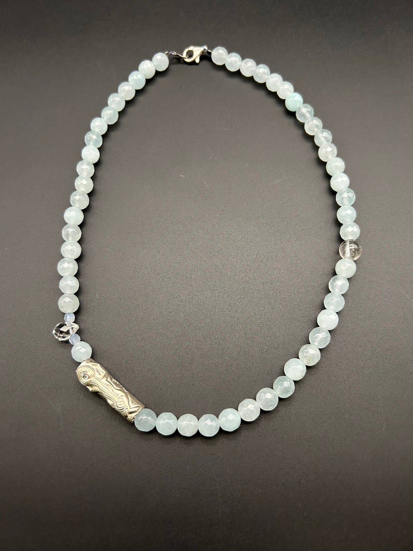 Aquamarine Tree Goddess Necklace by Theofilos