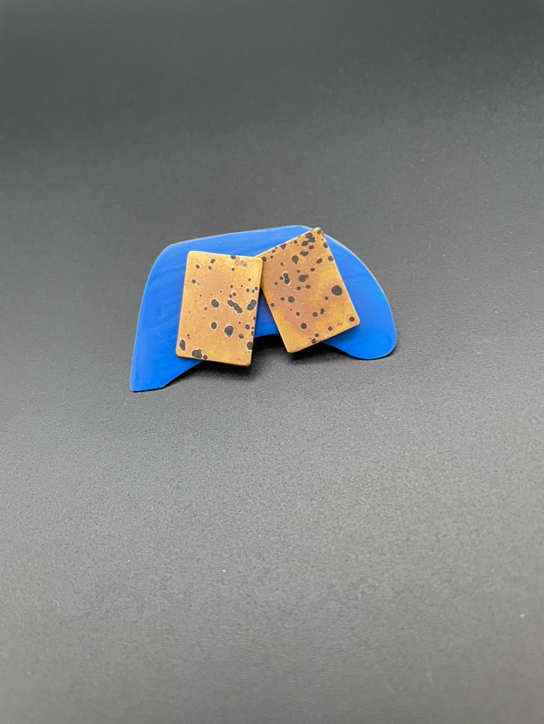 Speckled Rectangle Earrings by Sibilia