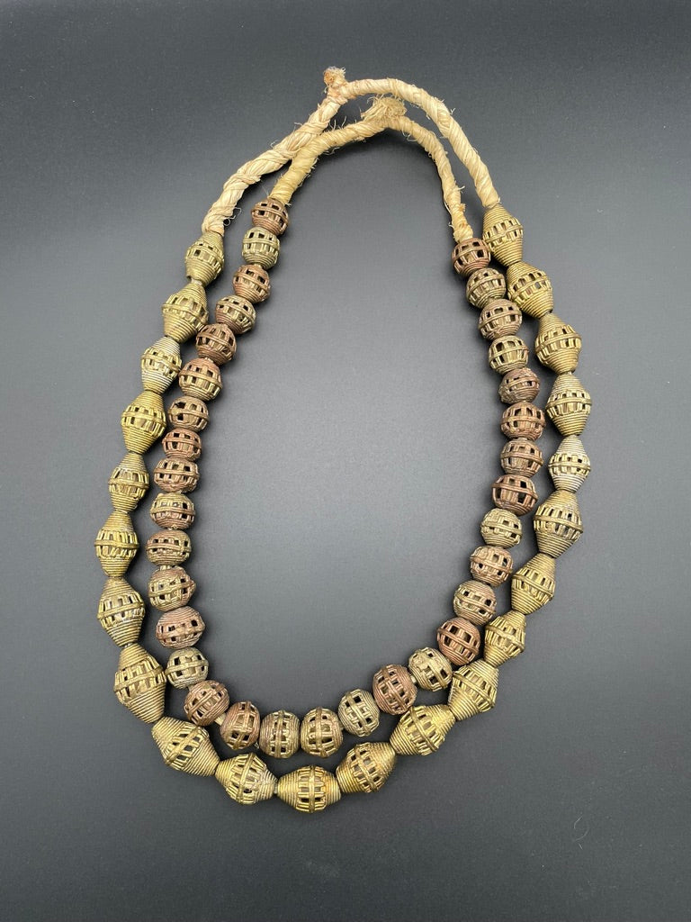 Organic Brass Bead Necklace (style B)