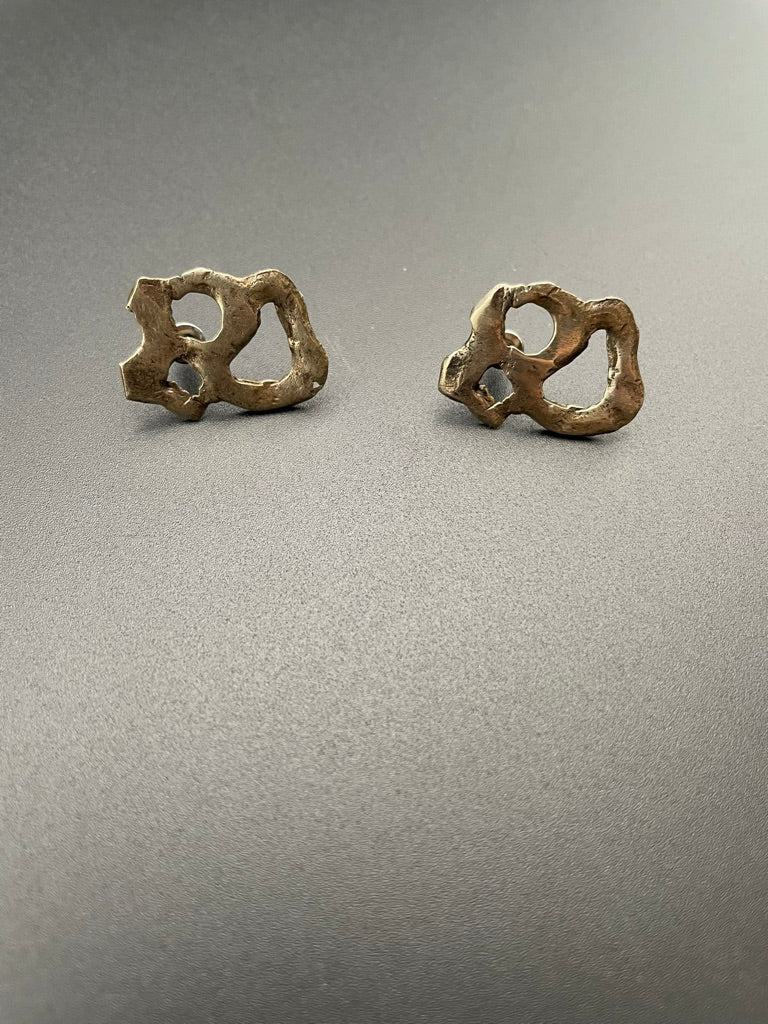 Small Bronze Cut-out Selen Earrings