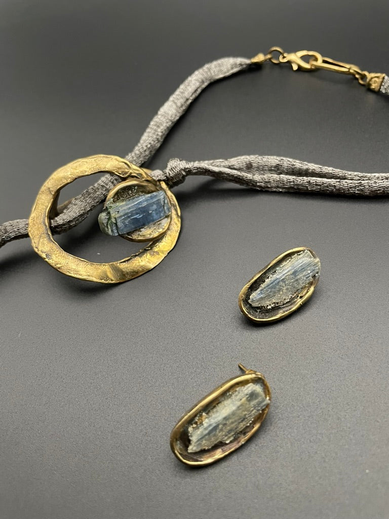Blue Kyanite Lariat Selen Necklace