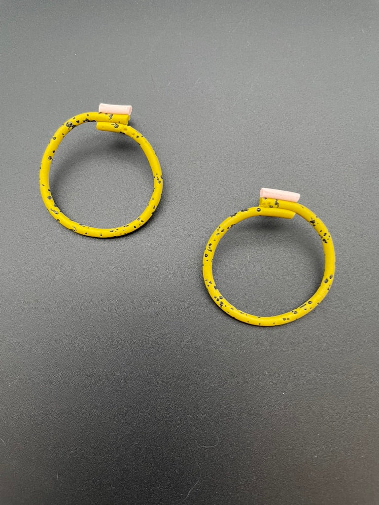 Polymer Circle Earrings by Kate Trouw
