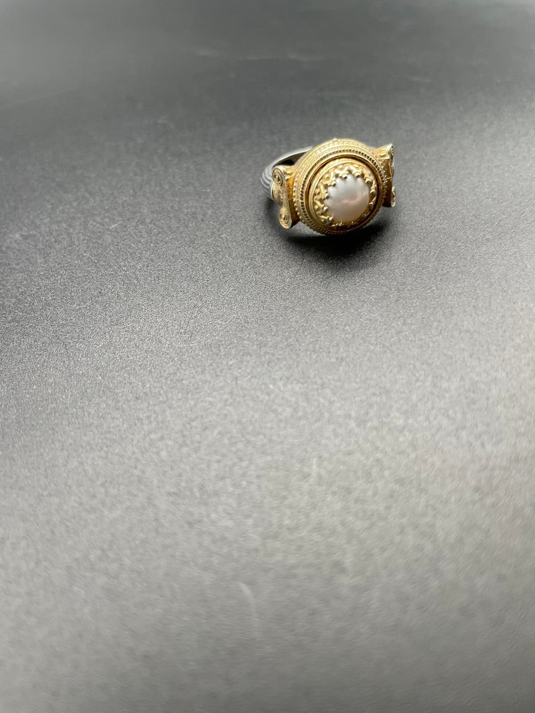 Classical Greek Pearl Ring