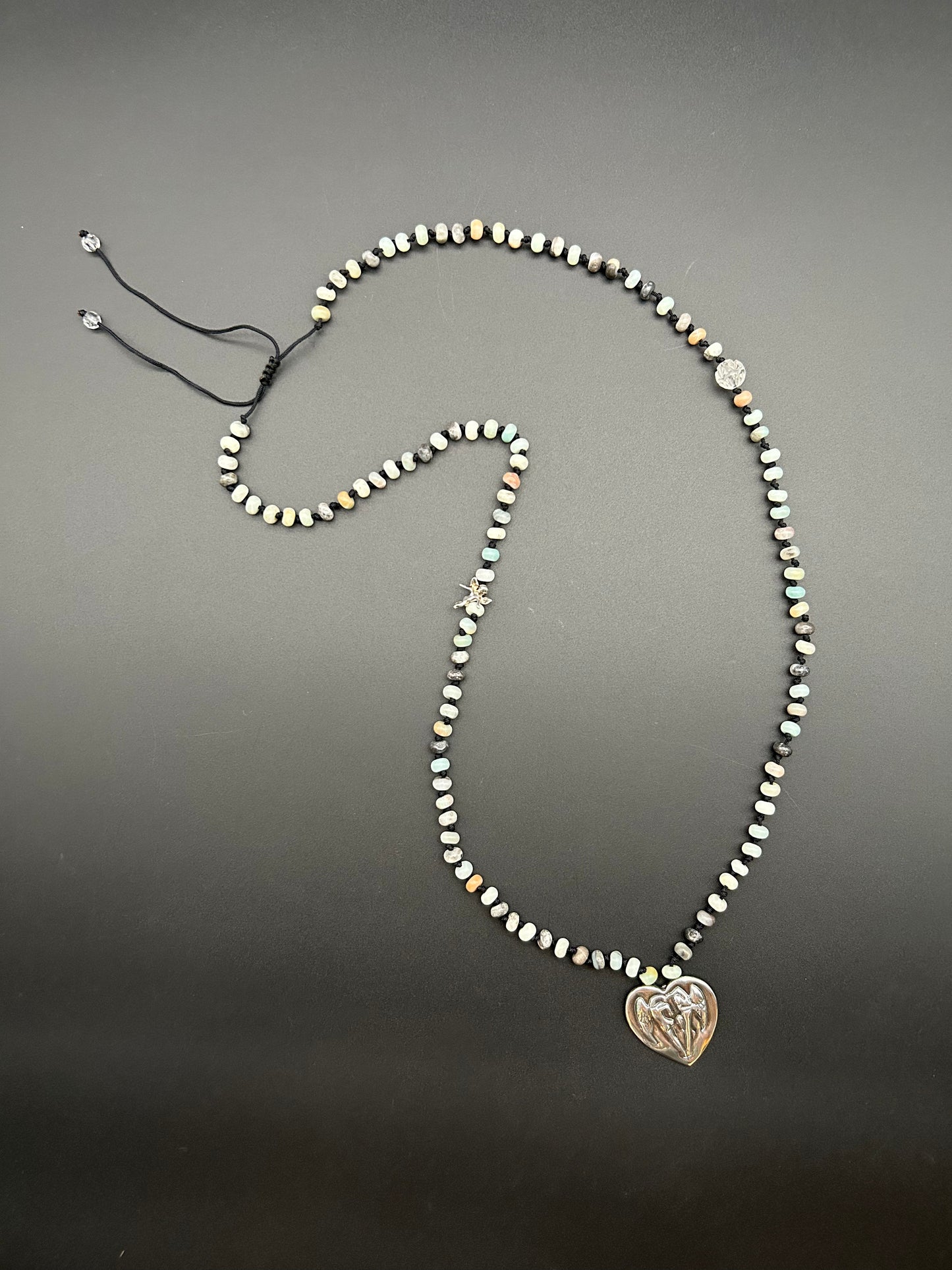 Amazonite Angel Heart Necklace by Theofilos