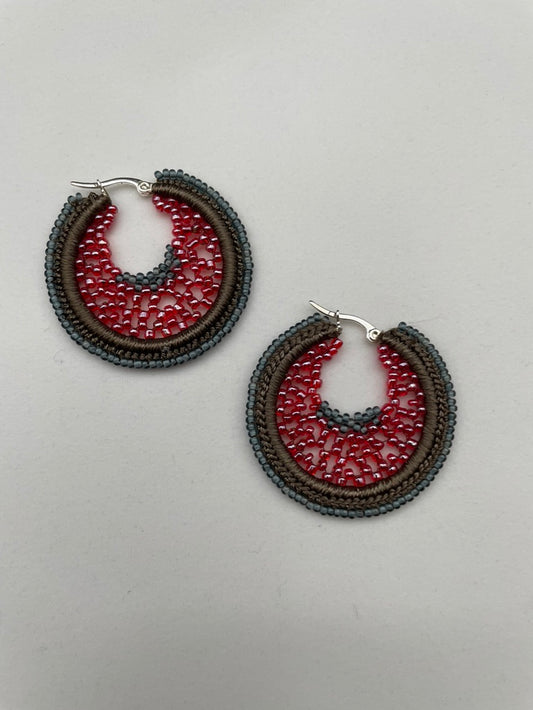 Crescent Beaded Earrings