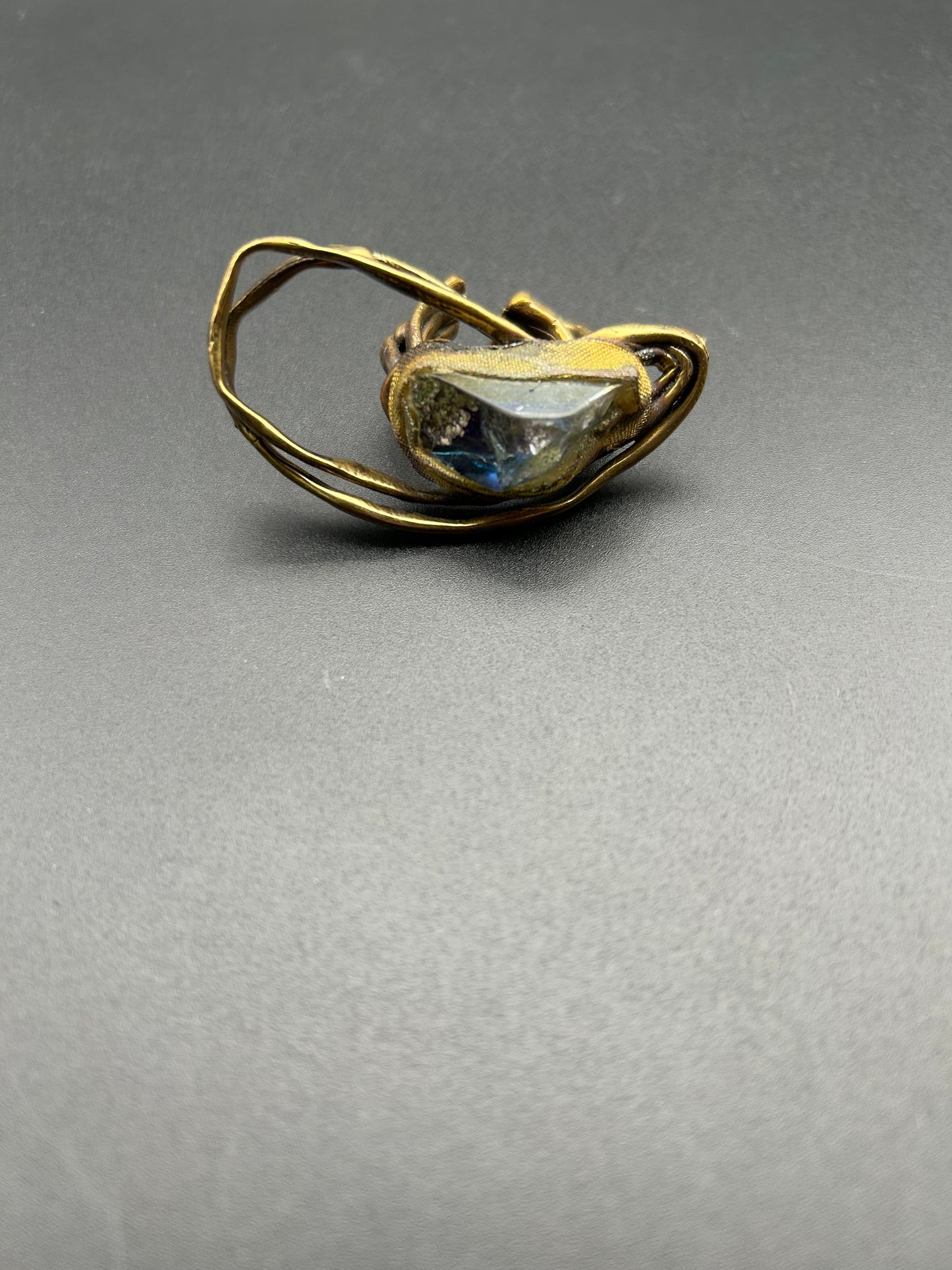 Bronze and Blue Quartz Selen Orbit Ring