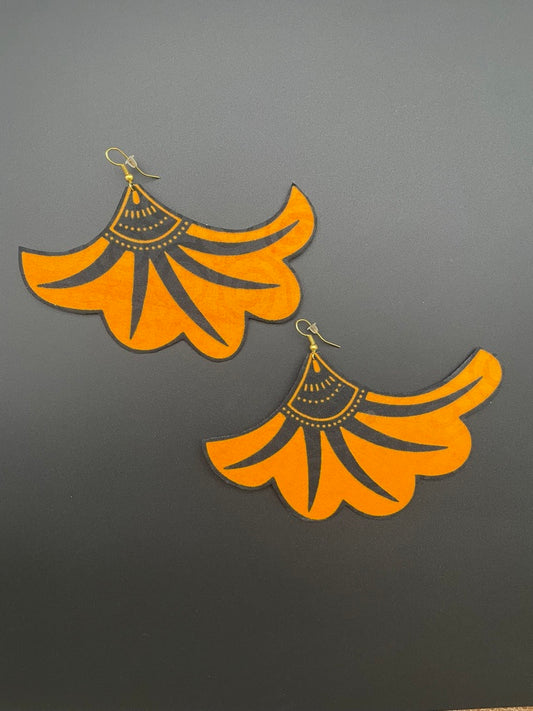 Statement Flower Fabric Earrings (version H)