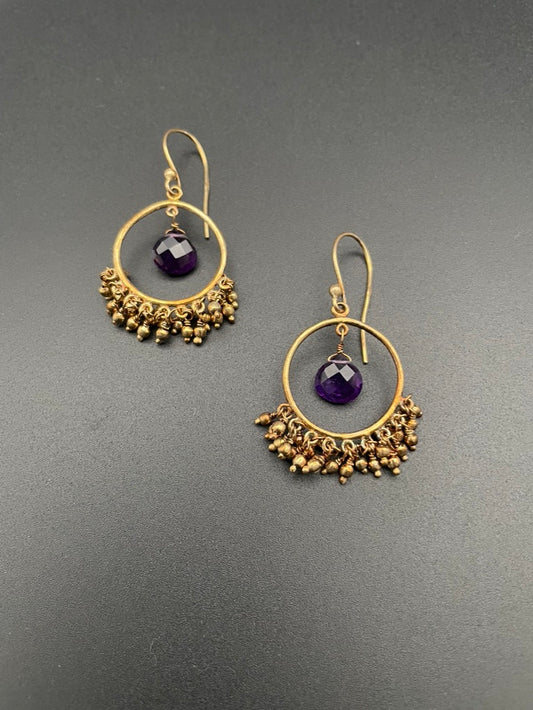 Dancing Amethyst Earrings by Theofilos