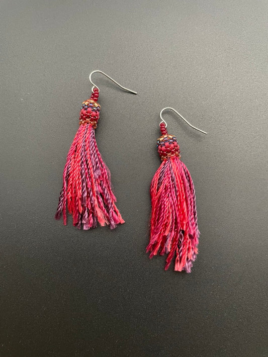 Beaded Tassel Earrings