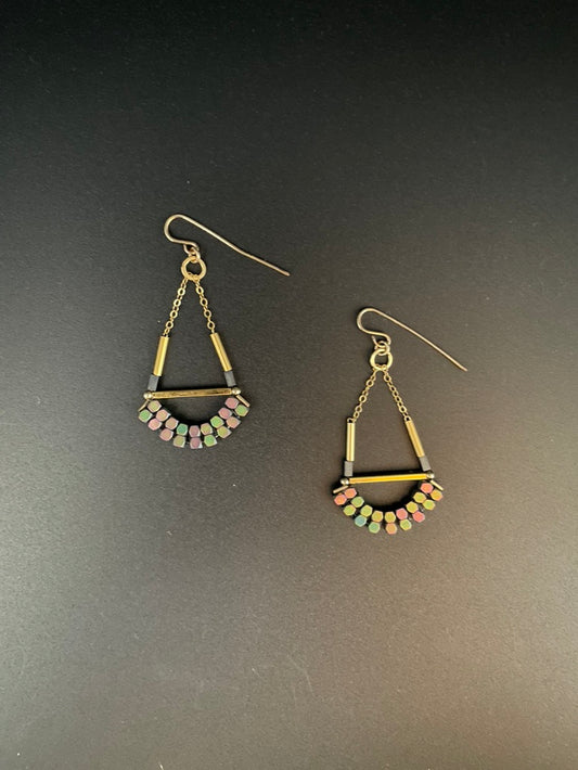 Hematite Smile Earrings