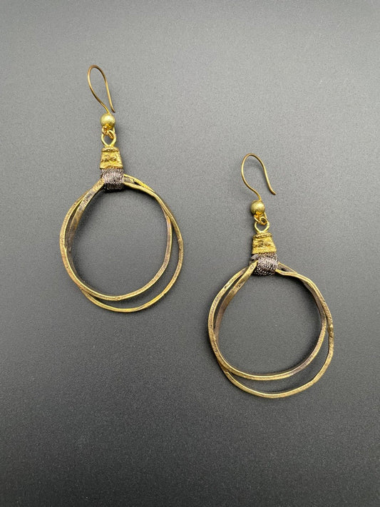 Large Bronze Selen Hoop Earrings