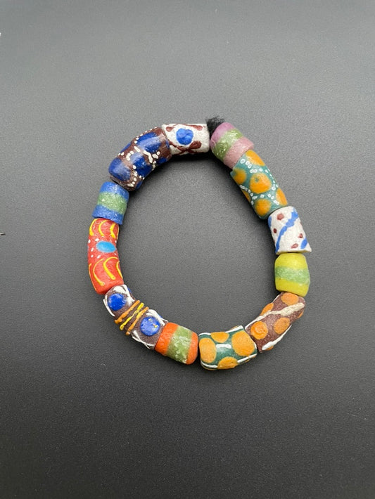 Clay Bead African Bracelet-- regular size beads (style C)
