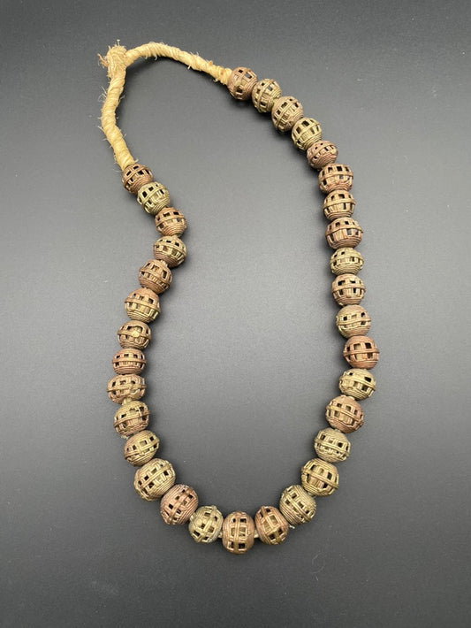 Organic Brass Bead Necklace (style B)