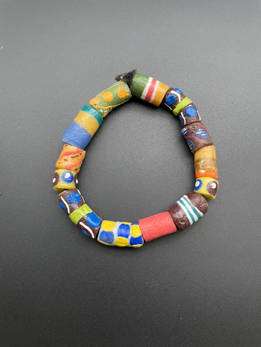 Clay Bead African Bracelet-- regular size beads (style B)