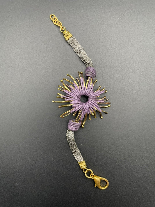 Purple Sunburst Bronze Selen Bracelet