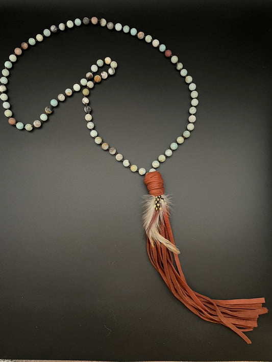 Amazonite Tassel Necklace
