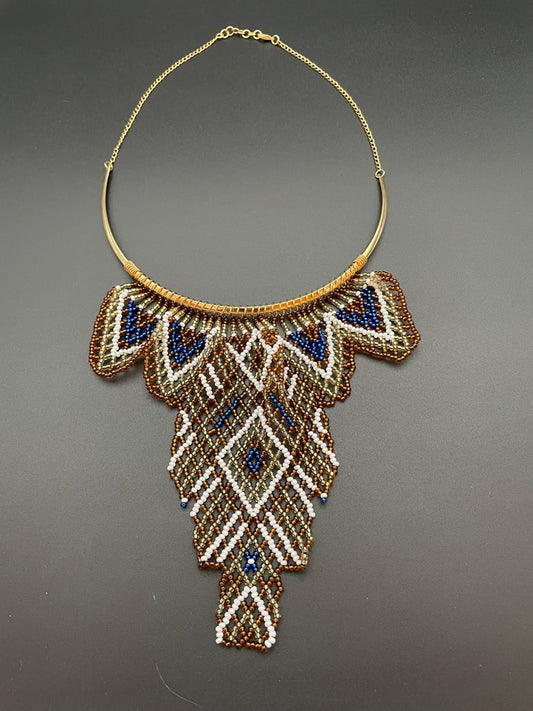 Hand-Beaded Choker Necklace (style A)