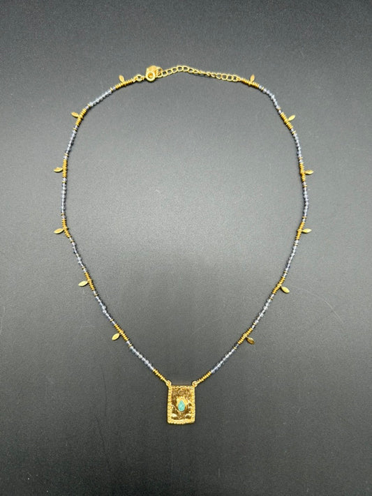 Tanzanite Medallion Necklace by Theofilos