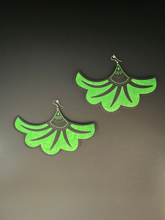 Statement Flower Fabric Earrings (version E)