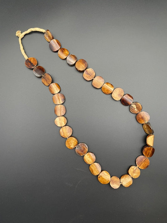 Organic Horn Disc Necklace