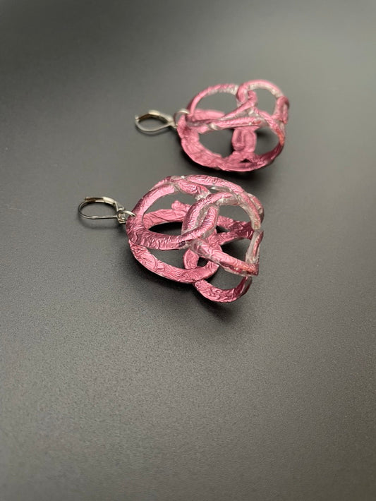 Rubber Loops Earrings (pink)