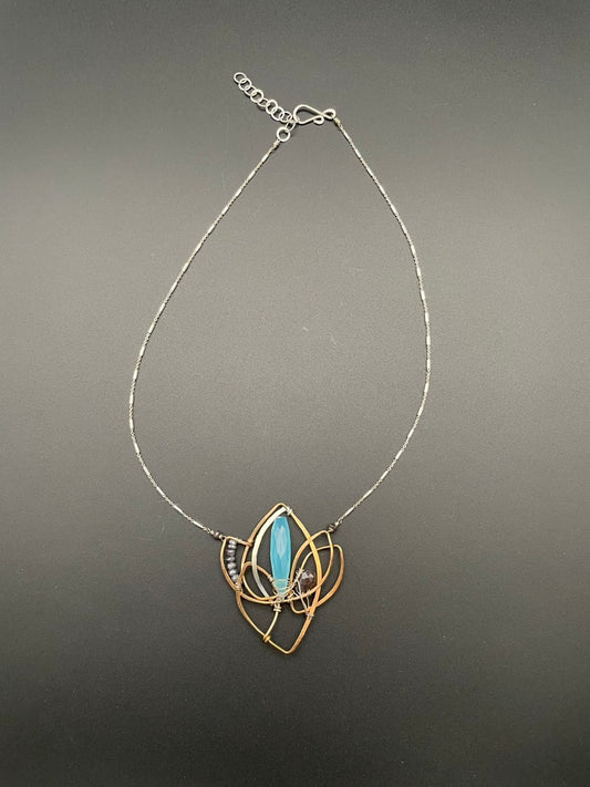 Sterling Lotus Necklace by Vanessa