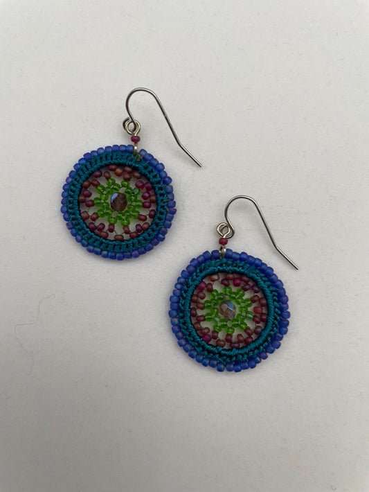 Small Beaded Circlet Earrings