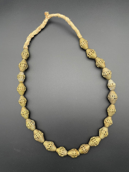Organic Brass Bead Necklace (style A)