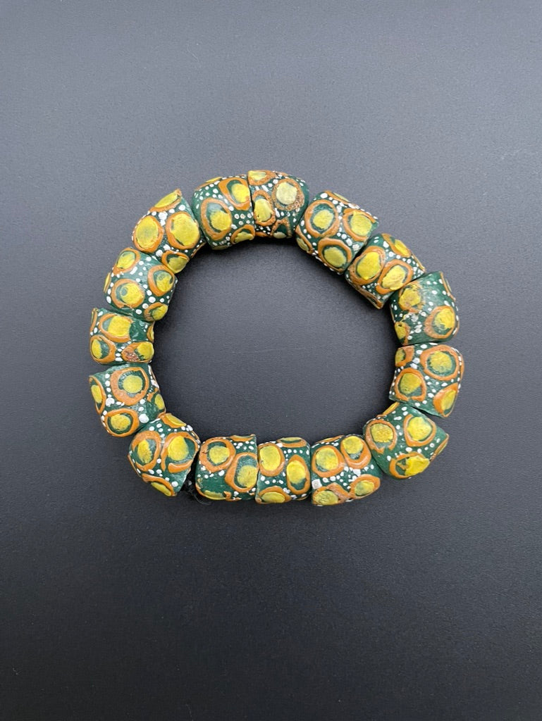Clay Bead African Bracelet-- large beads (style B)