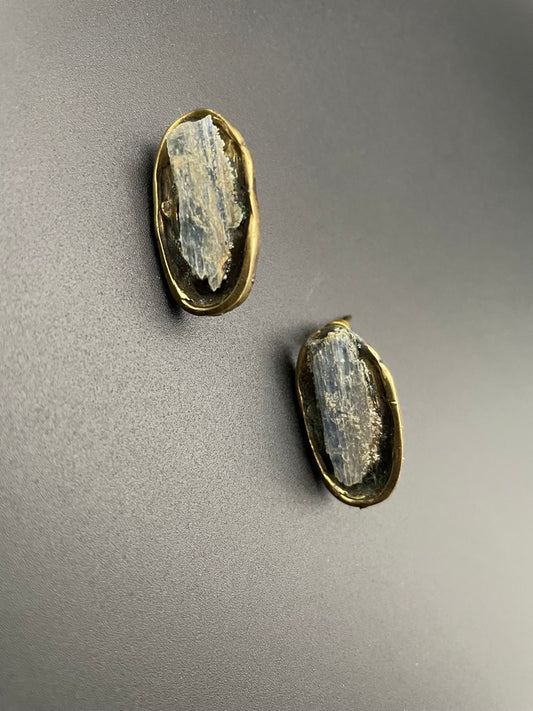 Bronze and Kyanite Selen Earrings