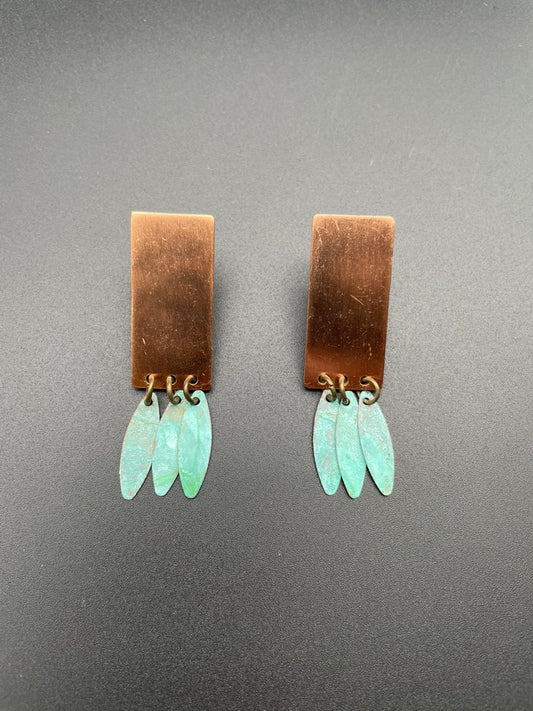 Brass Fringe Earrings by Sibilia