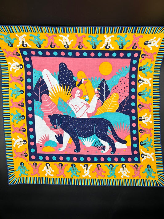 Jungle Goddess-- Organic Cotton Art Bandana
