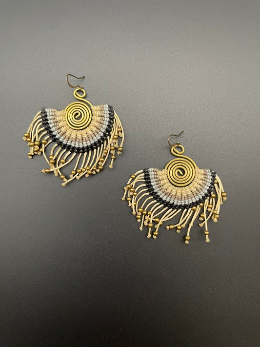 Woven Spiral Earrings