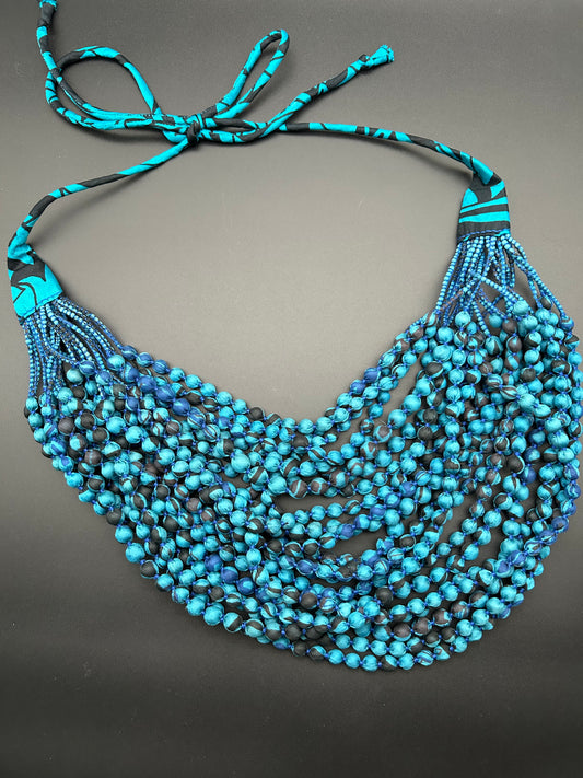 Silk Bead Necklace (jumbo strands)-- Version C